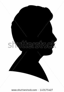 Black head silhouette