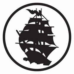 Black pirate ship