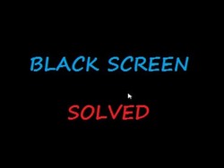 Black screen after windows