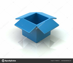 Blue open box