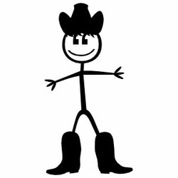 Cowboy stick figure