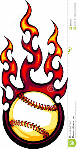 Flaming softball