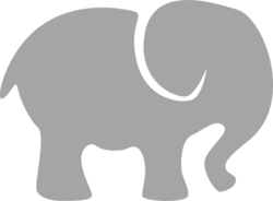 Grey elephant head