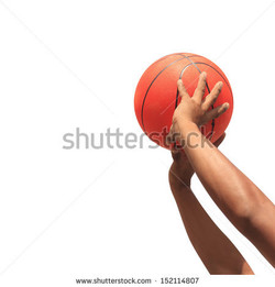 Hands on basketball