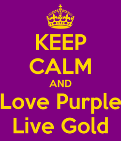 Love purple live gold