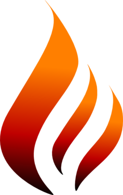Orange flame