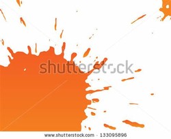 Orange splatter