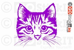 Purple cat face