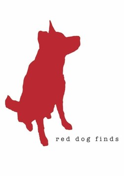 Red dog silhouette