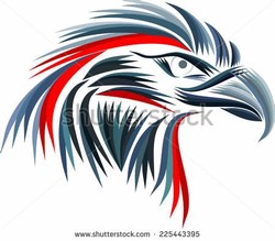 Red eagle head