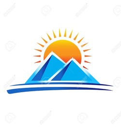 Sun and mountain