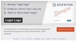 Wordpress login page